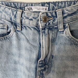 Zara Faded Blue Denim Trousers